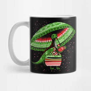 Vintage Mexican Folk Art Dinosaur Illustration - Colorful and Unique Design Mug